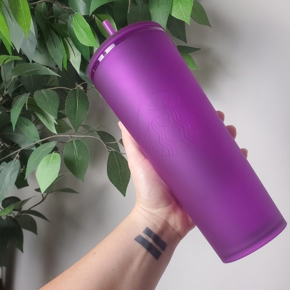 Starbucks Purple Matte Soft Touch Tumbler Venti 24 oz NEW - Picture 2 of 7